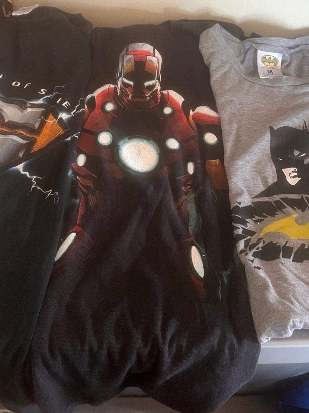 3 vintage 90s md comics shirt bundle b4 ironman superman batman dc marvel anime
